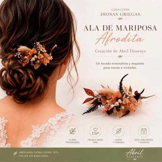 Tocado de Flor Ala de Mariposa Afrodita
