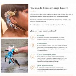 Tocado de Flores Oreja Lauren