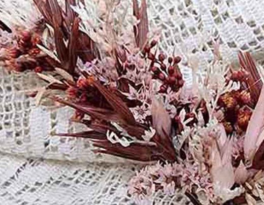 Tocado de Mariposa Gaia Marrón y Rosa