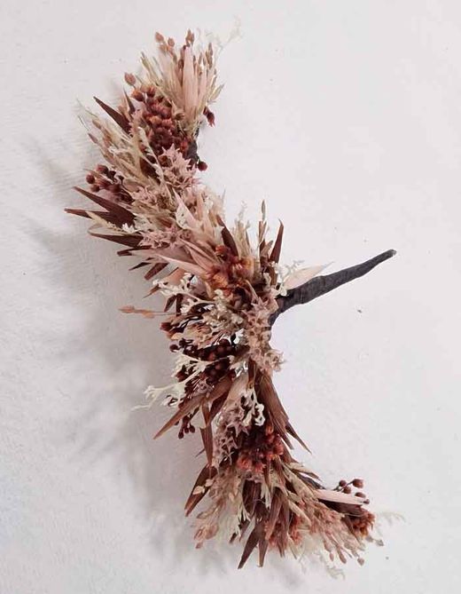 Tocado de Mariposa Gaia Marrón y Rosa