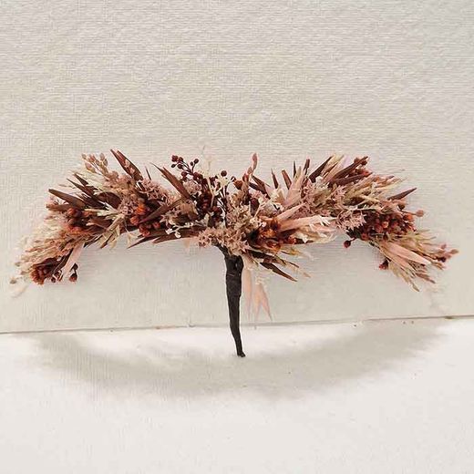 Tocado de Mariposa Gaia Marrón y Rosa