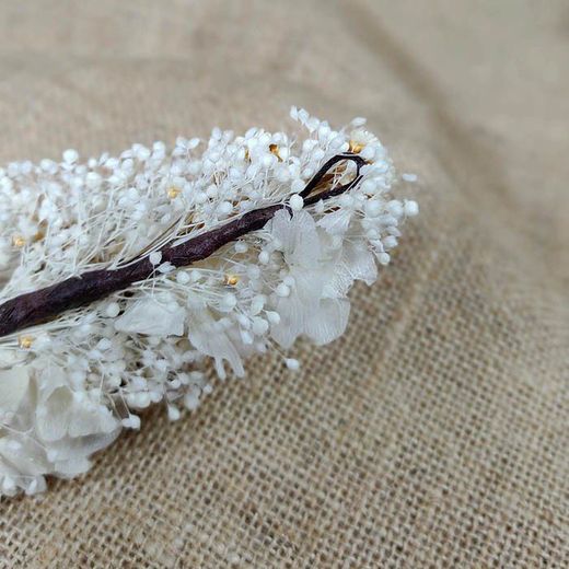 Tocado Grande Blanco Beige