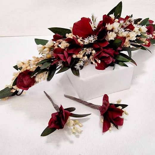 Tocado Grande Flores Aura