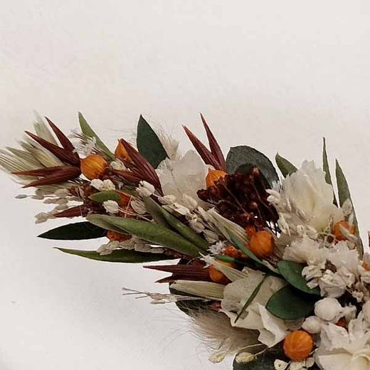 Tocado Naranja Ocre Vesta 15cm