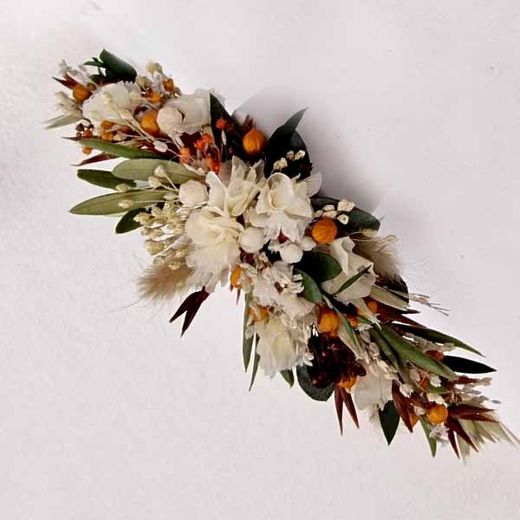 Tocado Naranja Ocre Vesta 15cm