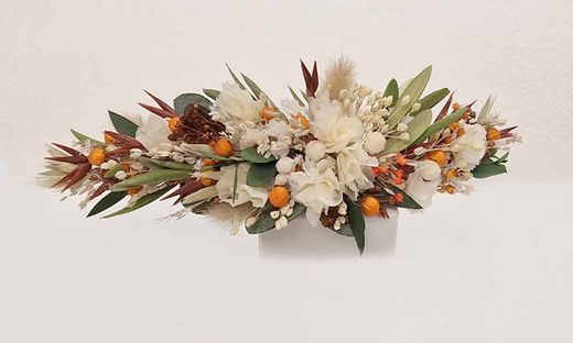 Tocado Naranja Ocre Vesta 15cm