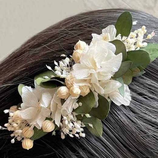 Tocado Peineta Ceremonia con Hortensia