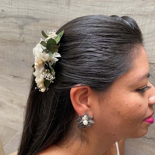 Tocado Peineta Ceremonia con Hortensia