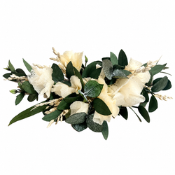 Tocado Pequeño Dámaris Blanco y verde