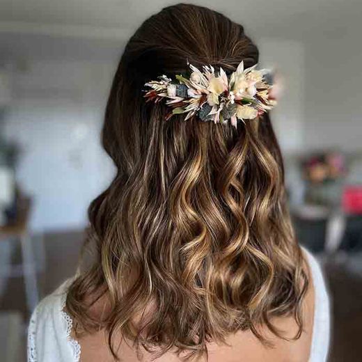Tocado Personalizado de Flores Secas y Preservadas