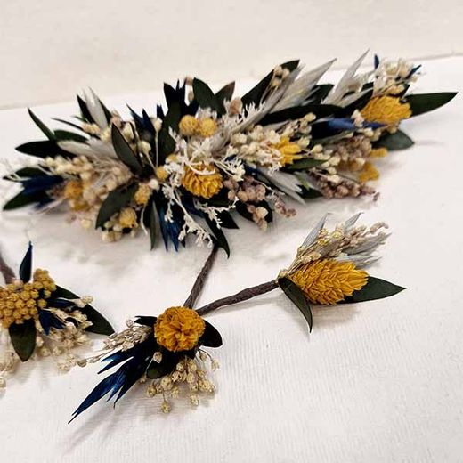 Tocado y Tres Pins Dafne